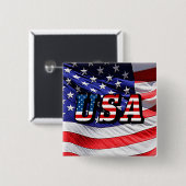 USA - Amerikaanse vlag Pin-Back Button (Voorkant /achterkant)