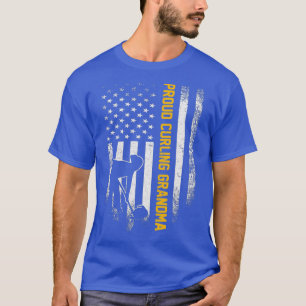  USA Amerikaanse vlag Trotse Curling Oma T-shirt