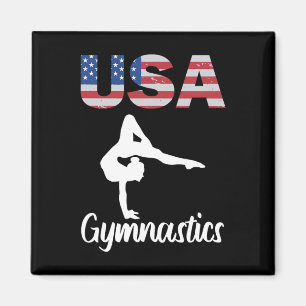 Usa Amerikaanse Vlag Turnen T-shirt Gymnast 4 juli Magneet