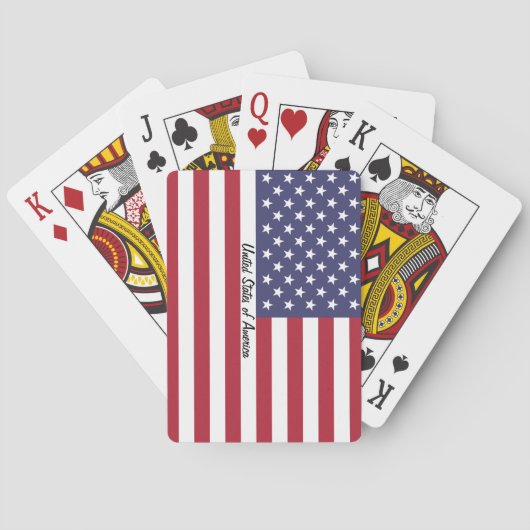 USA & Amerikaanse vlag, Verenigde Staten Speelkaar Pokerkaarten (Achterkant)