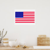 USA Amerikaanse Vlag Waarde Posters Papier Matte (Keuken)