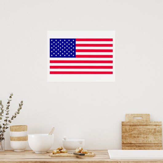 USA Amerikaanse Vlag Waarde Posters Papier Matte (Keuken)
