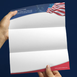 USA Amerikaanse Vlag Zakelijk Briefhoofd Sjabloon