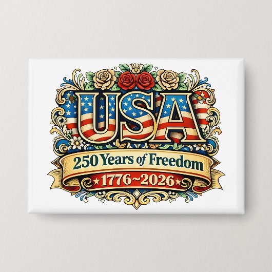 USA Amerika's 250e verjaardag knop Button (Voorkant)