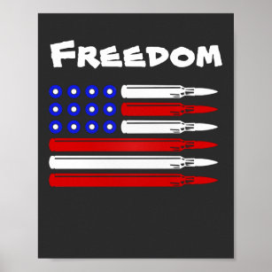 Usa Ammo Flag Poster
