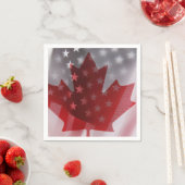 USA and Canada flags paper napkin Servet (Insitu)