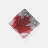 USA and Canada flags paper napkin Servet (Hoek)