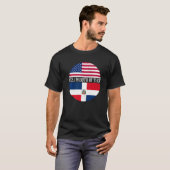 USA And Dominican Republic Flags Yes I'm Both Of T-shirt (Voorkant volledig)