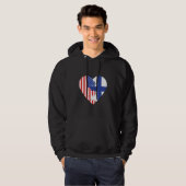 USA and Finland Flags Heart Hoodie (Voorkant volledig)