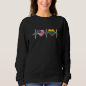 USA And Lithuania Lithuanian Flag Flags Premium Trui (Voorkant)