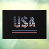*~* USA AP16 Black Flag Grunge Patriotic American  Raamsticker (Vel 3)
