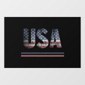 *~* USA AP16 Black Flag Grunge Patriotic American  Raamsticker (Vel)