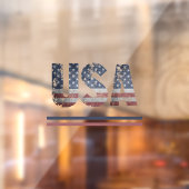 *~* USA AP16 Flag Grunge Patriotic American Raamsticker (Vel 2)