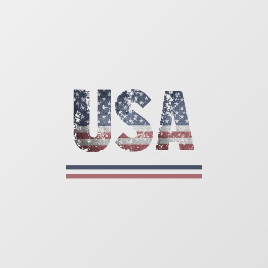 *~* USA AP16 Flag Grunge Patriotic American Raamsticker (Vel)