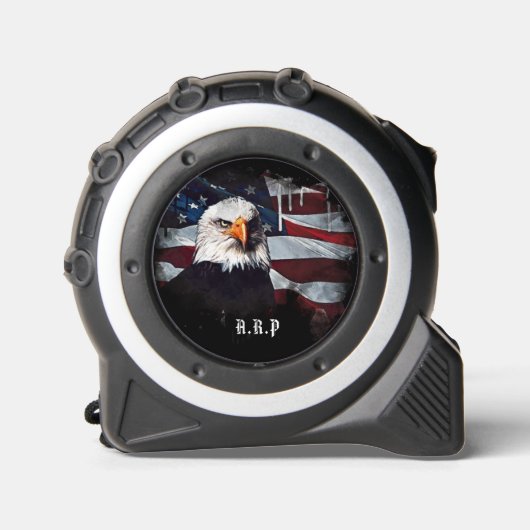 *~* USA AP27 Amerikaanse Vlag Kale Adelaar Patriot Rolmaat (Voorkant)