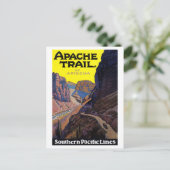 USA Apache Trail Oude Reisposter Gerestaureerd Briefkaart (Staand voorkant)