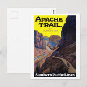 USA Apache Trail Oude Reisposter Gerestaureerd Briefkaart (Voorkant / Achterkant)