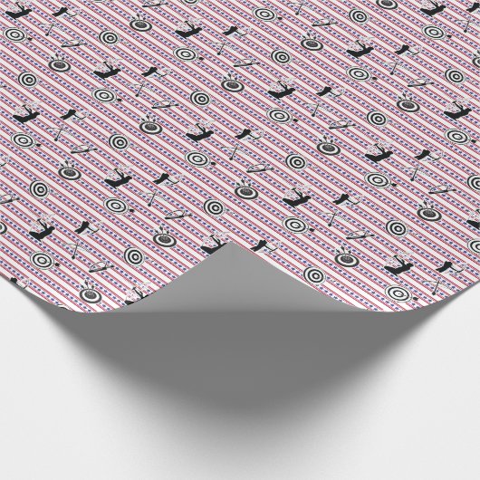 USA Archery Silhouette Pattern Cadeaupapier (Hoek)