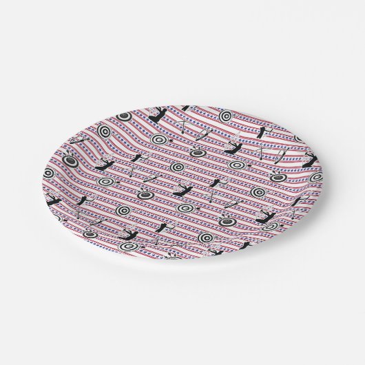 USA Archery Silhouette Pattern Papieren Bordje (Gekanteld)