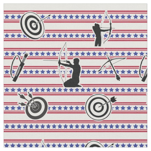 USA Archery Silhouette Pattern Stof (Close Up)