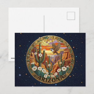 USA Arizona staatssymbolen Briefkaart