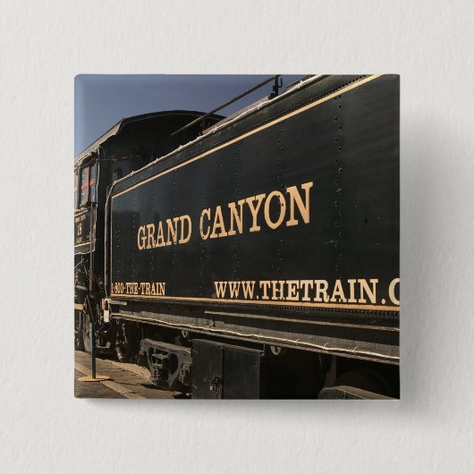 USA, Arizona, Williams: Grand Canyon Railroad Vierkante Button 5,1 Cm (Voorkant)