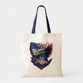 USA Art Eagle Freedom Patriottisme Rood Wit Blauw Tote Bag (Voorkant)