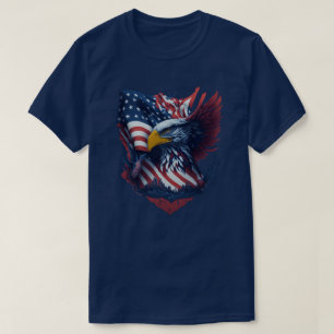 USA Art Eagle Rood Wit Blauw Vrijheid Patriottisme T-shirt