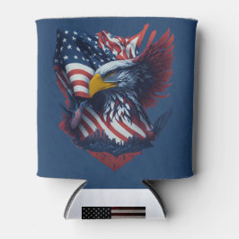 USA Art Freedom Patriotisme Eagle Rood Wit Blauw Blikjeskoeler