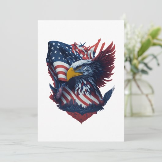 USA Art Kies uw Gelegenheid Rood Wit Blauw Feestdagenkaart (Staand voorkant)