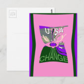 USA Art Print wijzigen Briefkaart (Voorkant / Achterkant)