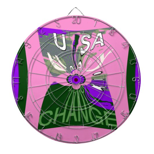 USA Art Print wijzigen Dartbord (Voorkant)