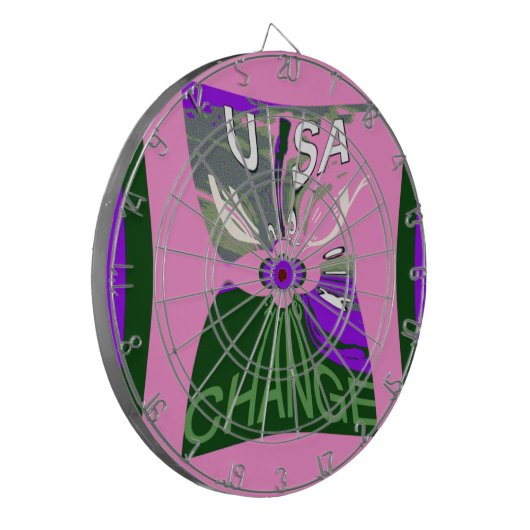 USA Art Print wijzigen Dartbord (Voorkant Links)