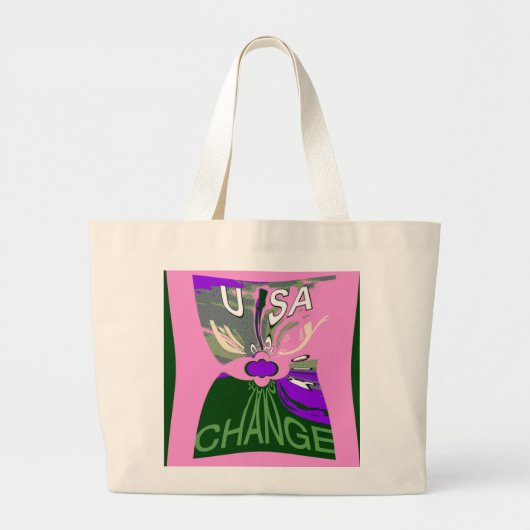 USA Art Print wijzigen Grote Tote Bag (Voorkant)