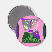 USA Art Print wijzigen Magneet (Voorkant / Achterkant)