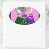 USA Art Print wijzigen Ovale Sticker (Tas)