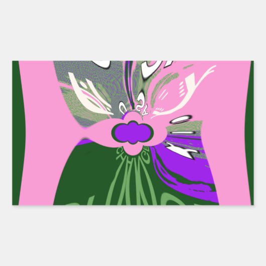 USA Art Print wijzigen Rechthoekige Sticker (Voorkant)