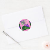 USA Art Print wijzigen Ronde Sticker (Envelop)