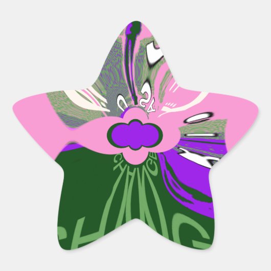 USA Art Print wijzigen Ster Sticker (Voorkant)