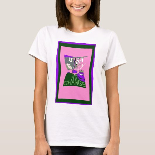 USA Art Print wijzigen T-shirt (Voorkant)