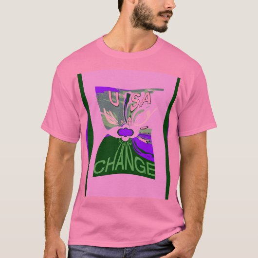 USA Art Print wijzigen T-shirt (Voorkant)