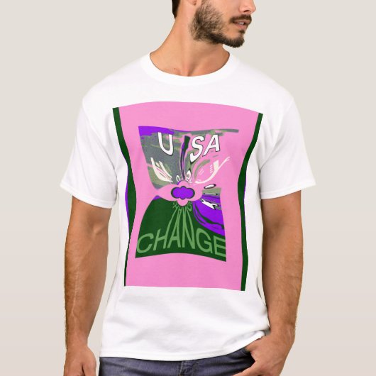 USA Art Print wijzigen T-shirt (Voorkant)