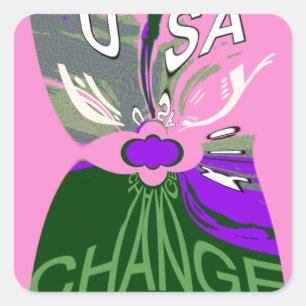 USA Art Print wijzigen Vierkante Sticker