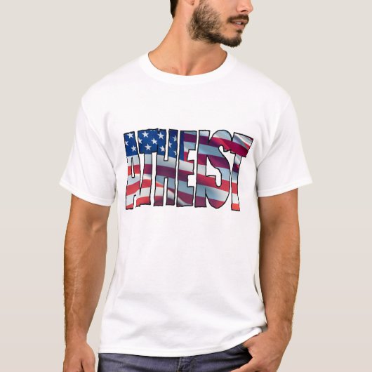 USA Atheïst - Trotse Amerikaanse Atheïst T-shirt (Voorkant)