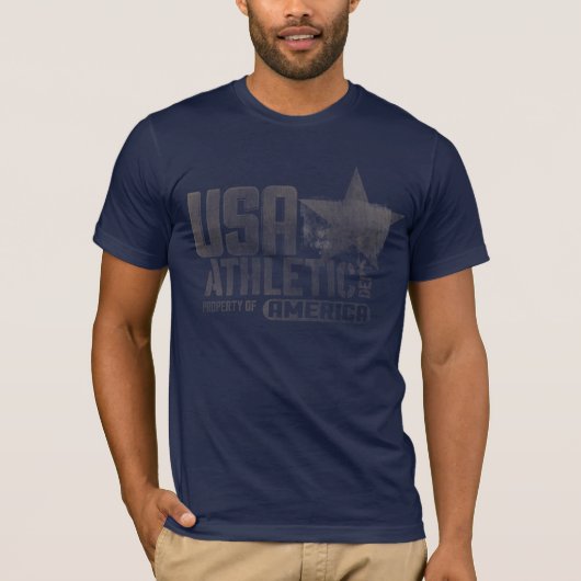 USA Athletic Dept Blue Shirt (Voorkant)