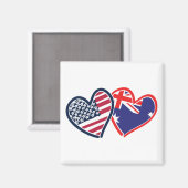USA—Austrailia-Love Magneet (Voorkant / Achterkant)