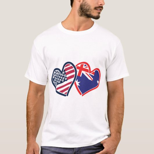 USA—Austrailia-Love T-shirt (Voorkant)