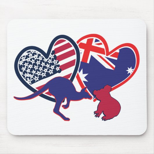 USA—Austrailia-Love-with-Animals Muismat (Voorkant)