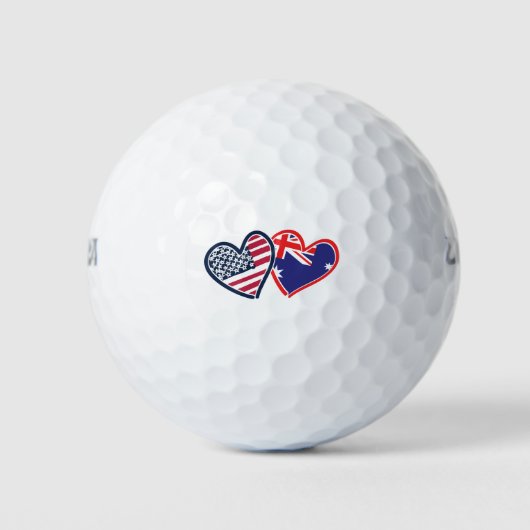 USA Australia Love Golfballen (Voorkant)