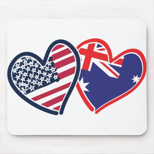 USA Australia Love Muismat (Voorkant)